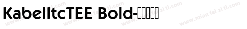KabelItcTEE Bold字体转换